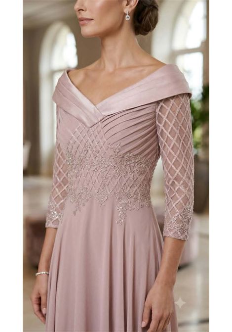 Abito da Cerimonia Rosa Clará Couture Club con Scollo a Barca COUTURE CLUB | Abiti | 7G184GEOP0410ROSA PALO